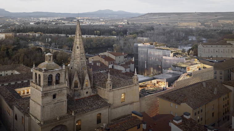 Recreación facilitada por la tecnológica de su futura sede junto a la iglesia de Palacio.