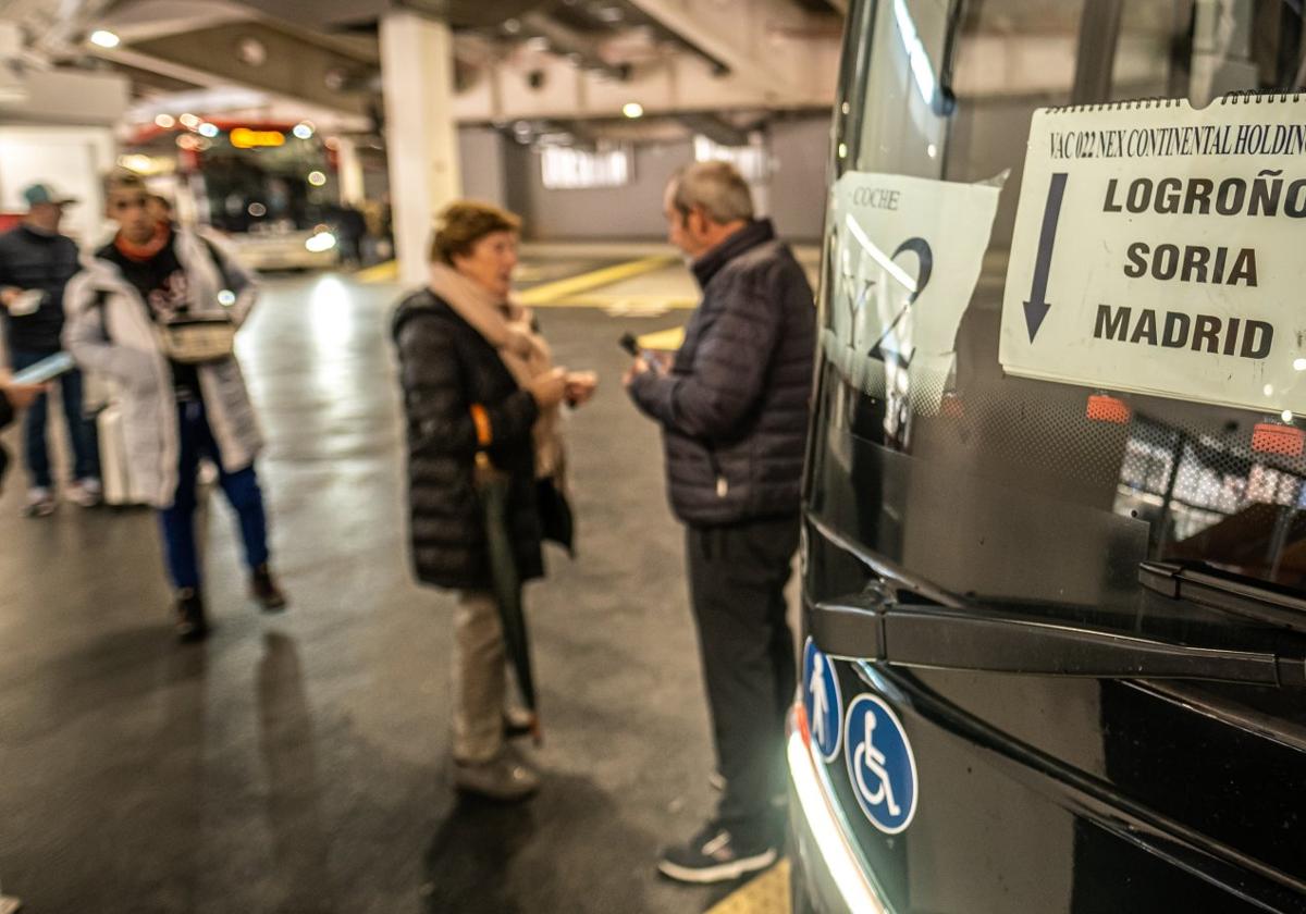 Salida del autobús a Madrid, vía Soria, a las 12.00 horas.