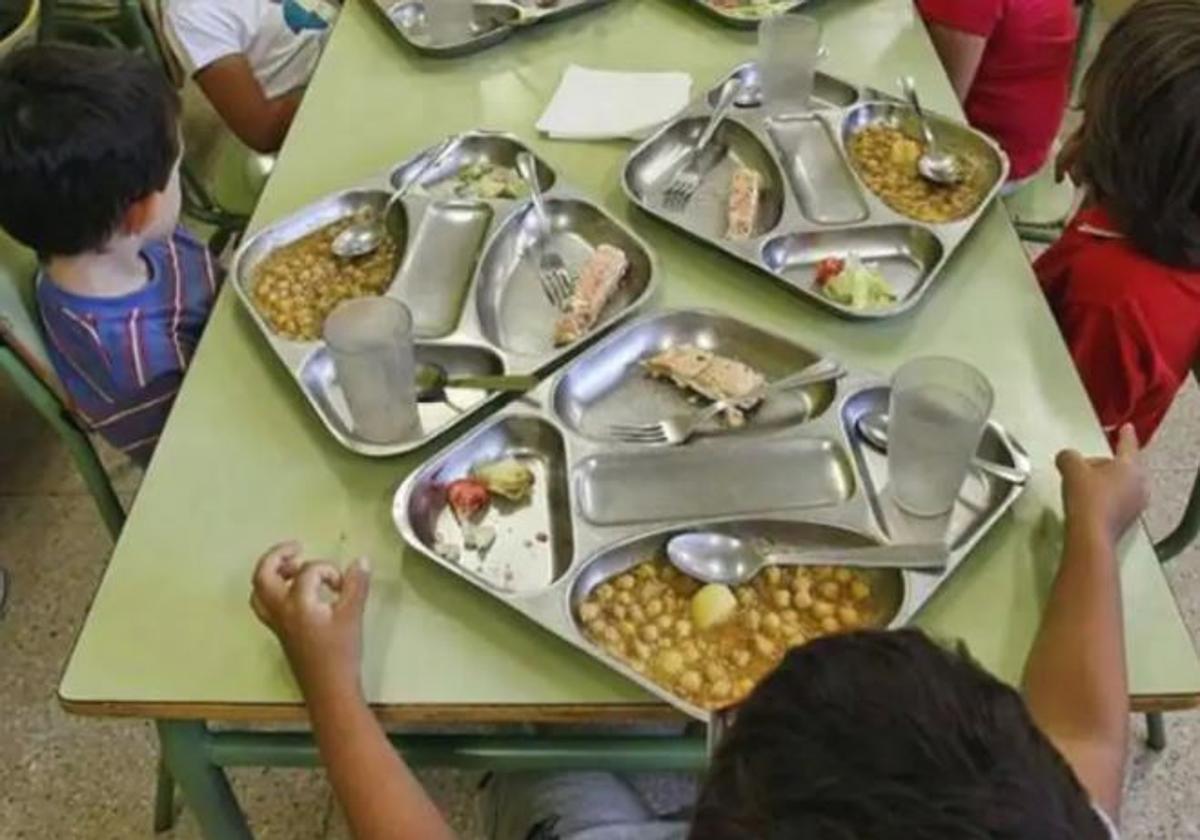 Imagen de archivo de un comedor escolar.