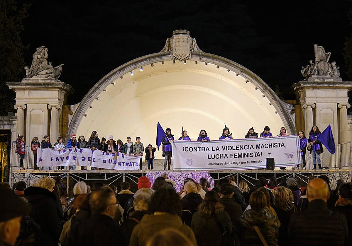 Manifestación en Logroño en la tarde de este sábado.