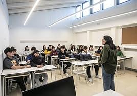Clase del IES Sagasta en Logroño.