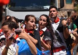 Actuación de la Gaita mixta en fiesta de Santa Ana de 2023.