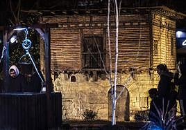 Primera visita nocturna del belén de Logroño
