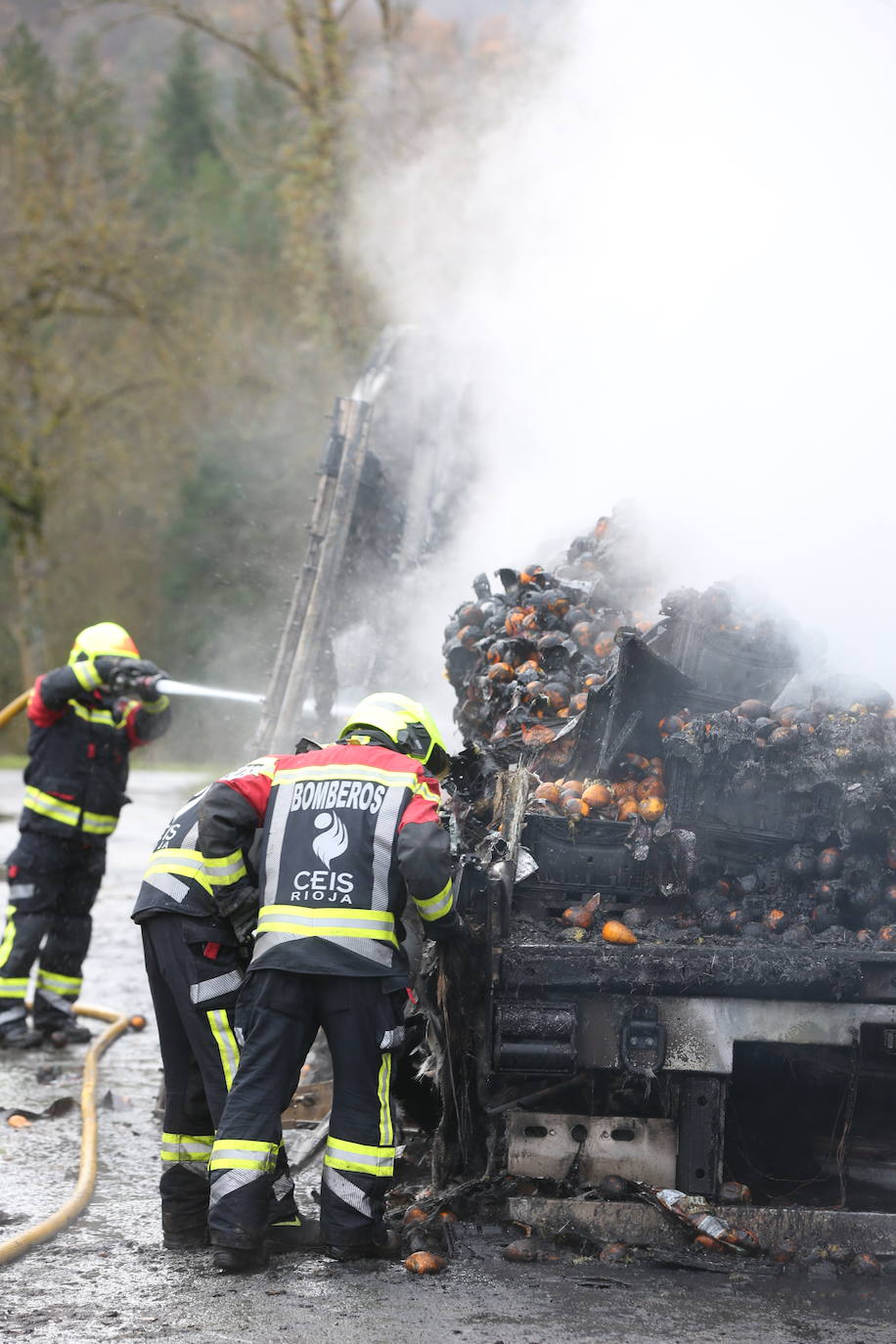 Todas las fotos: lo que el camión dejó a su paso