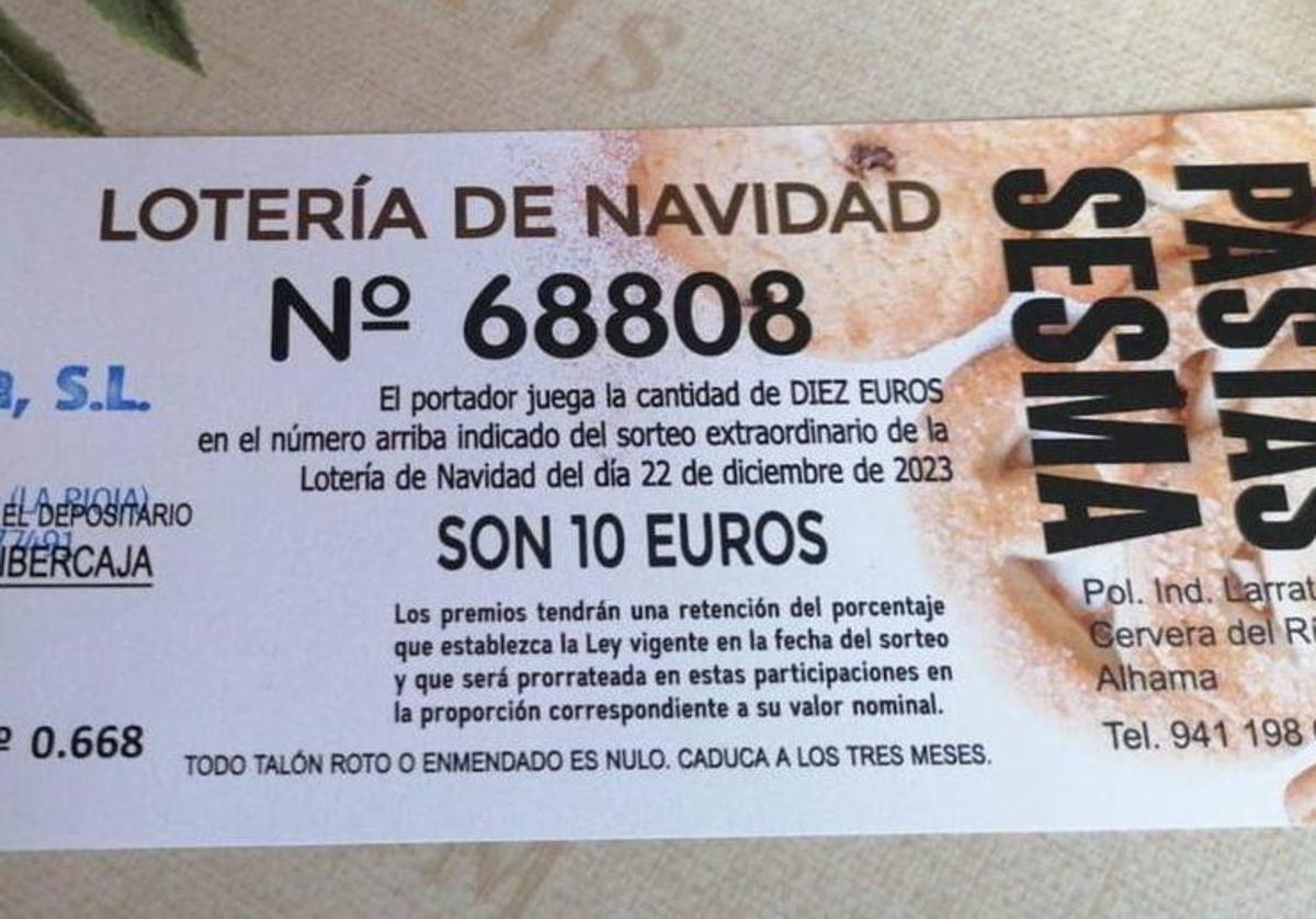 Pastas Sesma de Rincón de Olivedo ha repartido 132.000 euros en premios del 68808