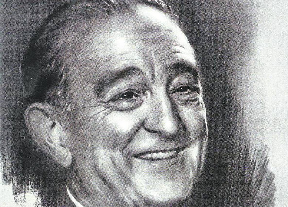 Imagen secundaria 1 - Retrato de Pepe Eizaga y folleto de 'El cantar del arriero' de 1962 .