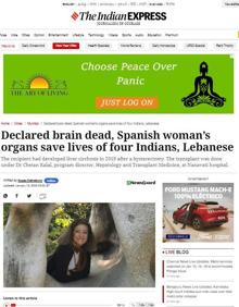 Imagen secundaria 2 - Dos piezas periodísticas publicadas en India sobre esta historia de altruismo y solidaridad. 