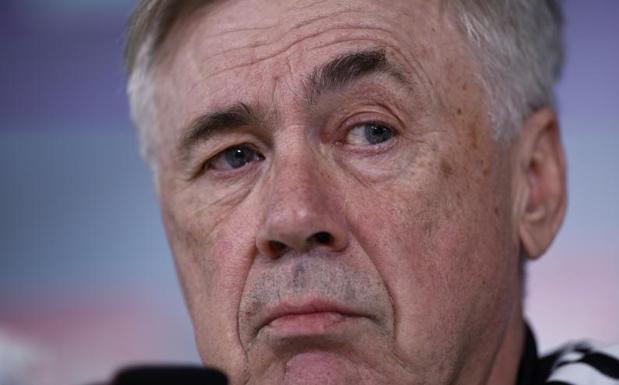 Carlo Ancelotti, en rueda de prensa. 