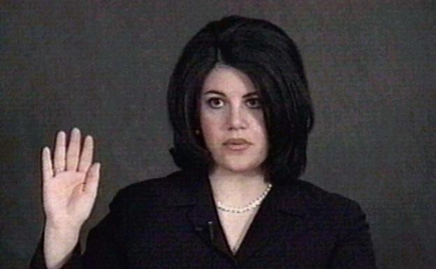 Mónica Lewinsky, durante el juicio.