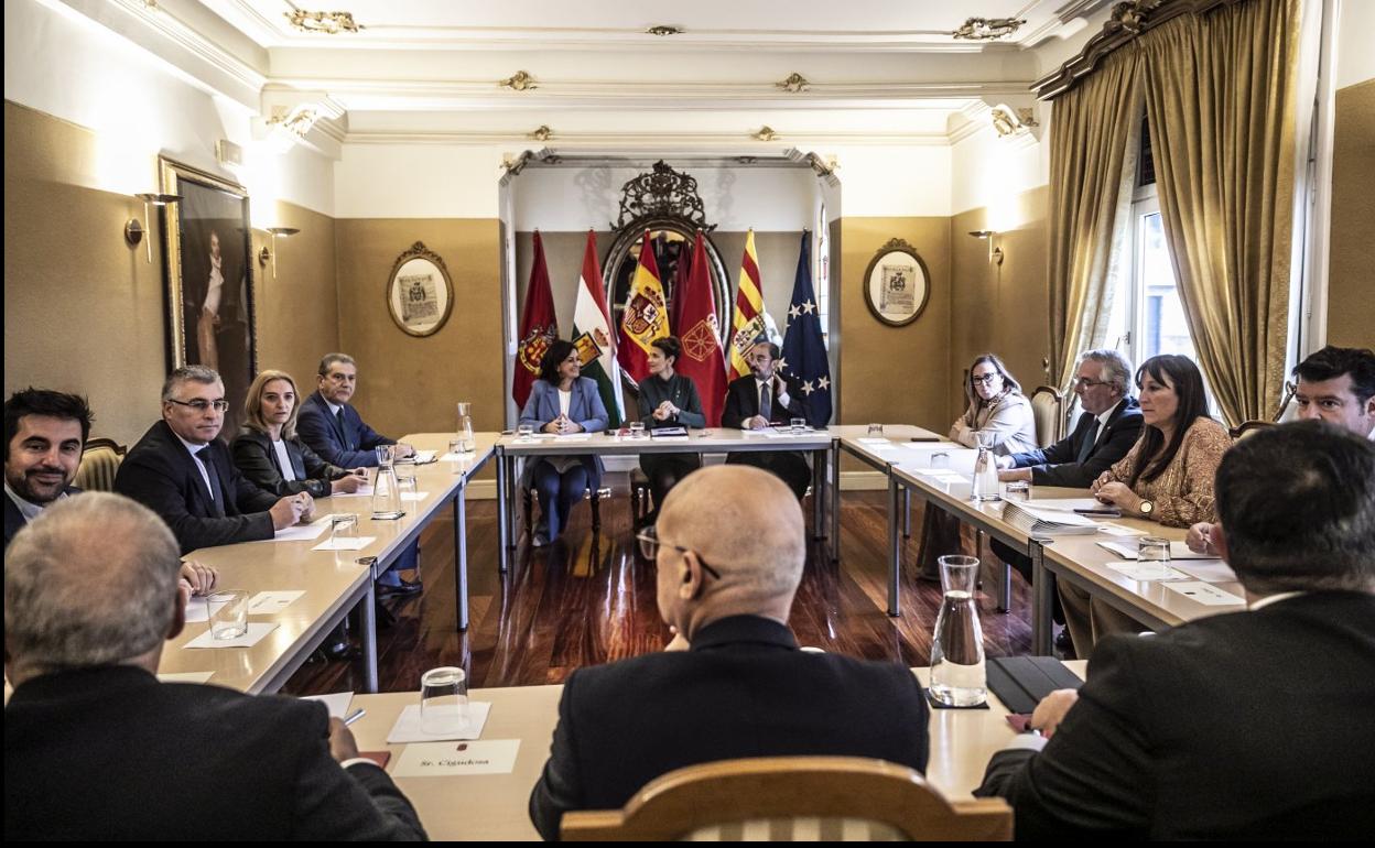 Reunión de trabajo en el Ayuntamiento de San Adrián. 