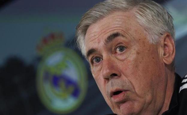 Carlo Ancelotti, durante la rueda de prensa