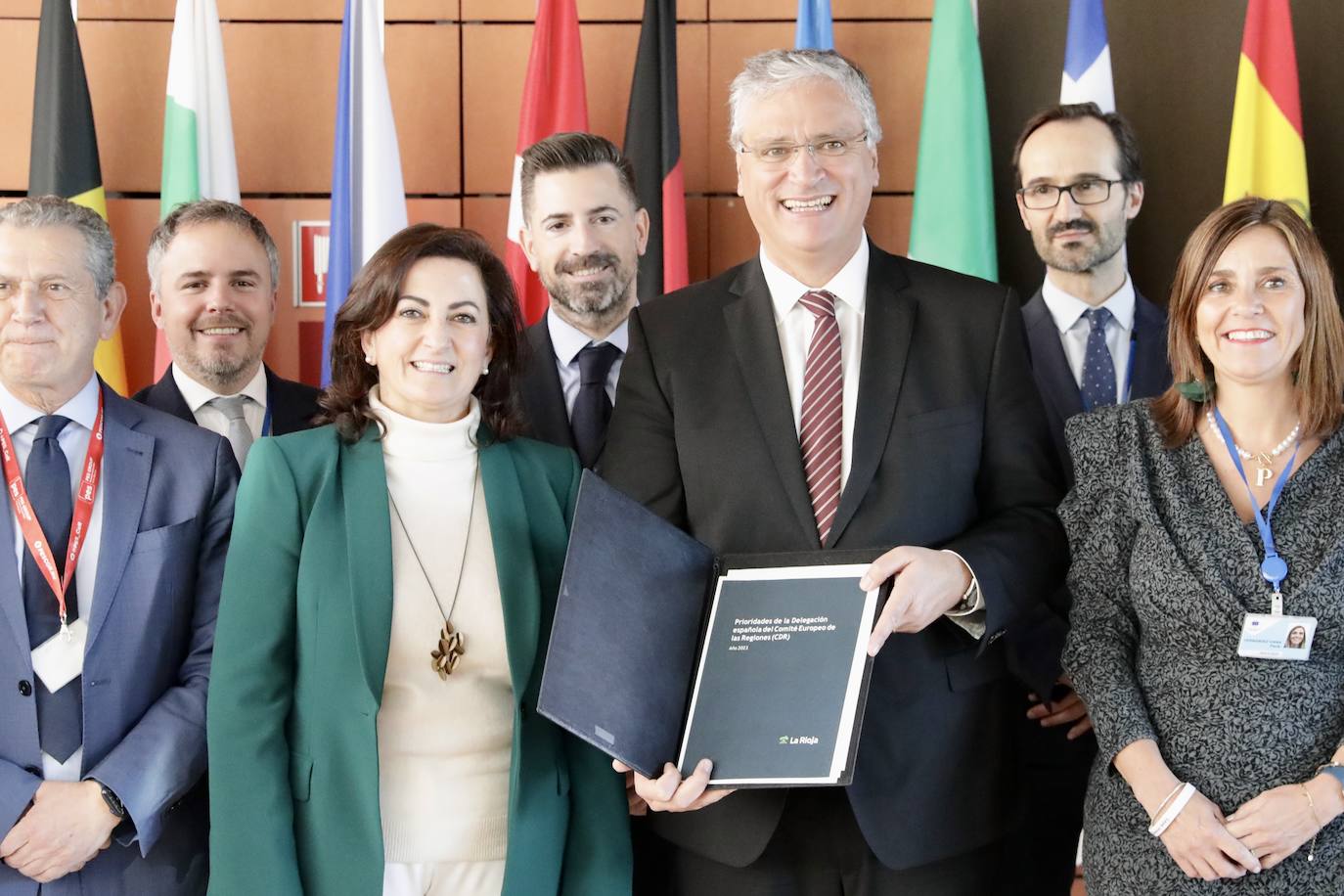 Concha Andreu, con Vasco Alves Cordeiro en Bruselas. 