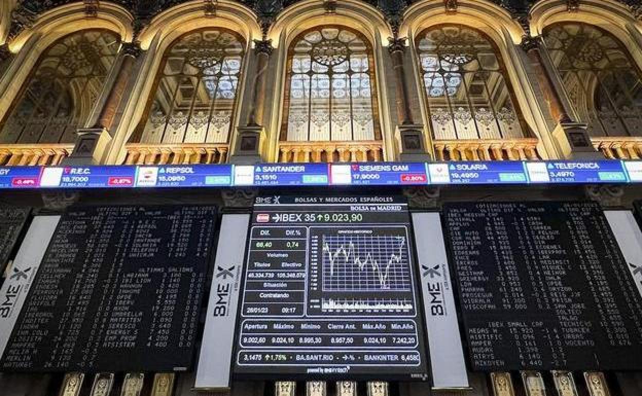 Interior de la Bolsa de Madrid