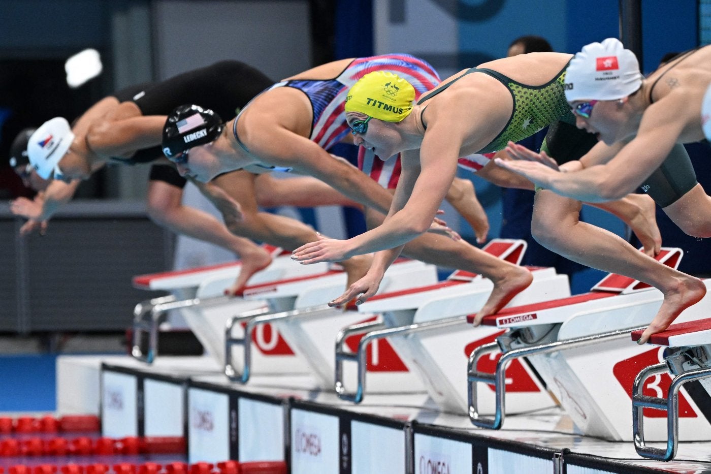 Una prueba femenina de natación de los últimos Juegos Olímpicos de Tokio. 