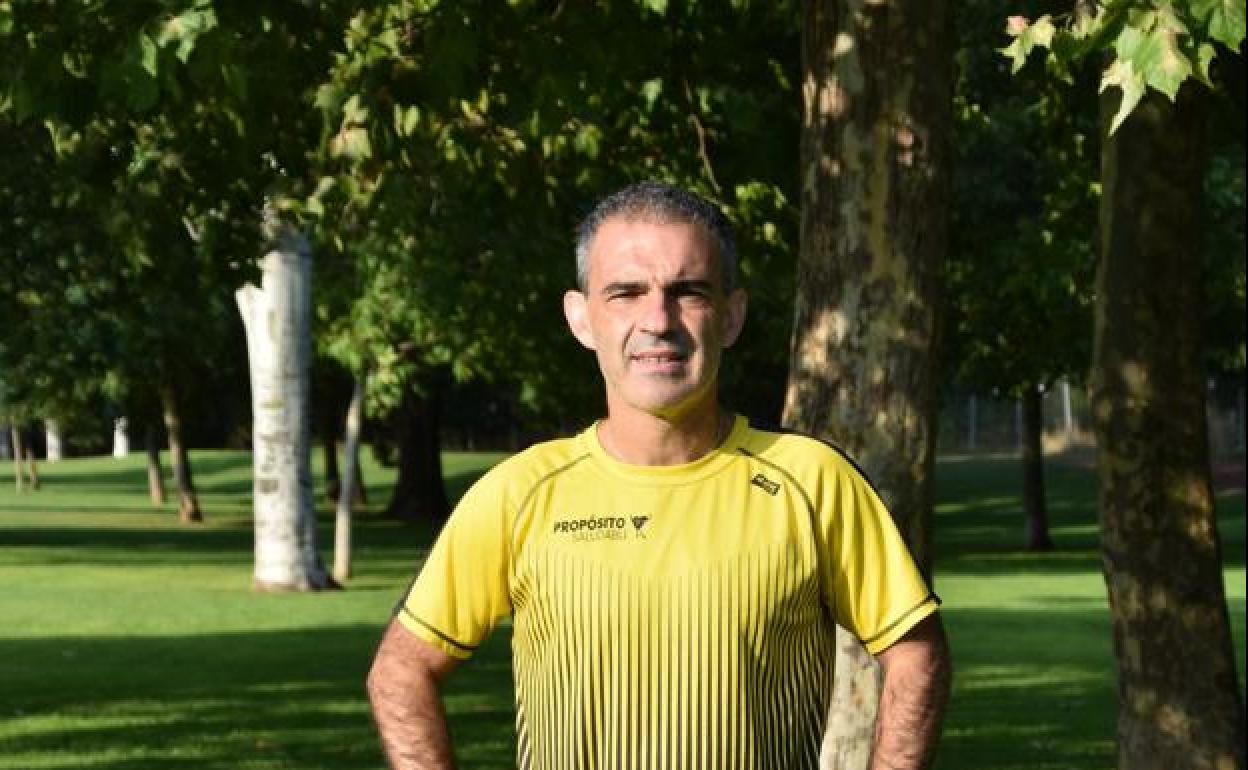 El atleta calagurritano Félix Cristóbal 