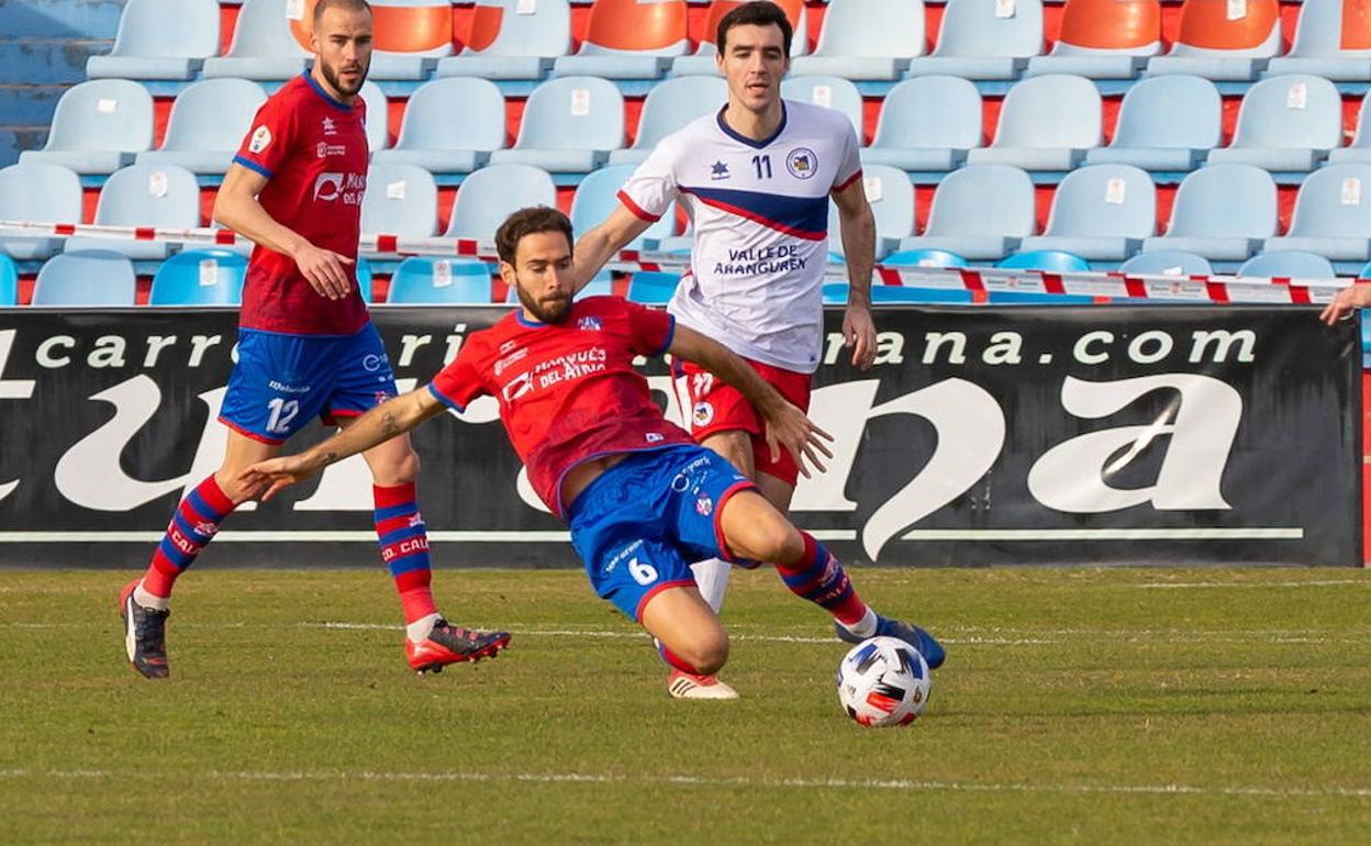 Jordi Ortega, en un partido con el Calahorra. 