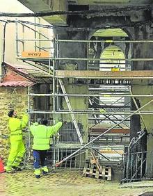 Imagen secundaria 2 - Obreros trabajando en el viaducto de Ortigosa de Cameros. 