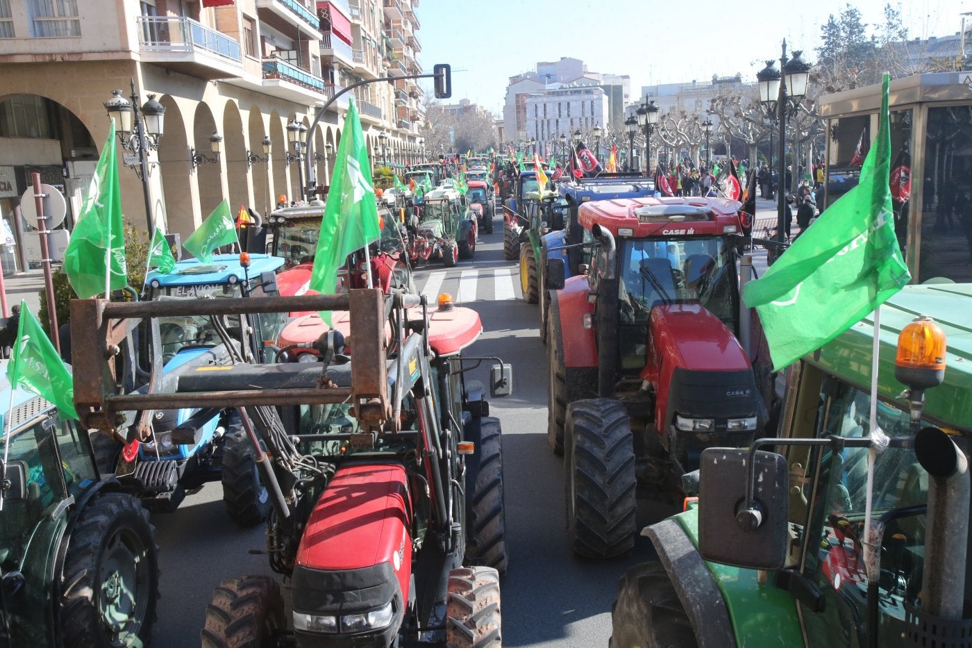 El 26 de enero de 2022, una manifestación histórica de tractores recorrió las calles de la capital riojansa. 