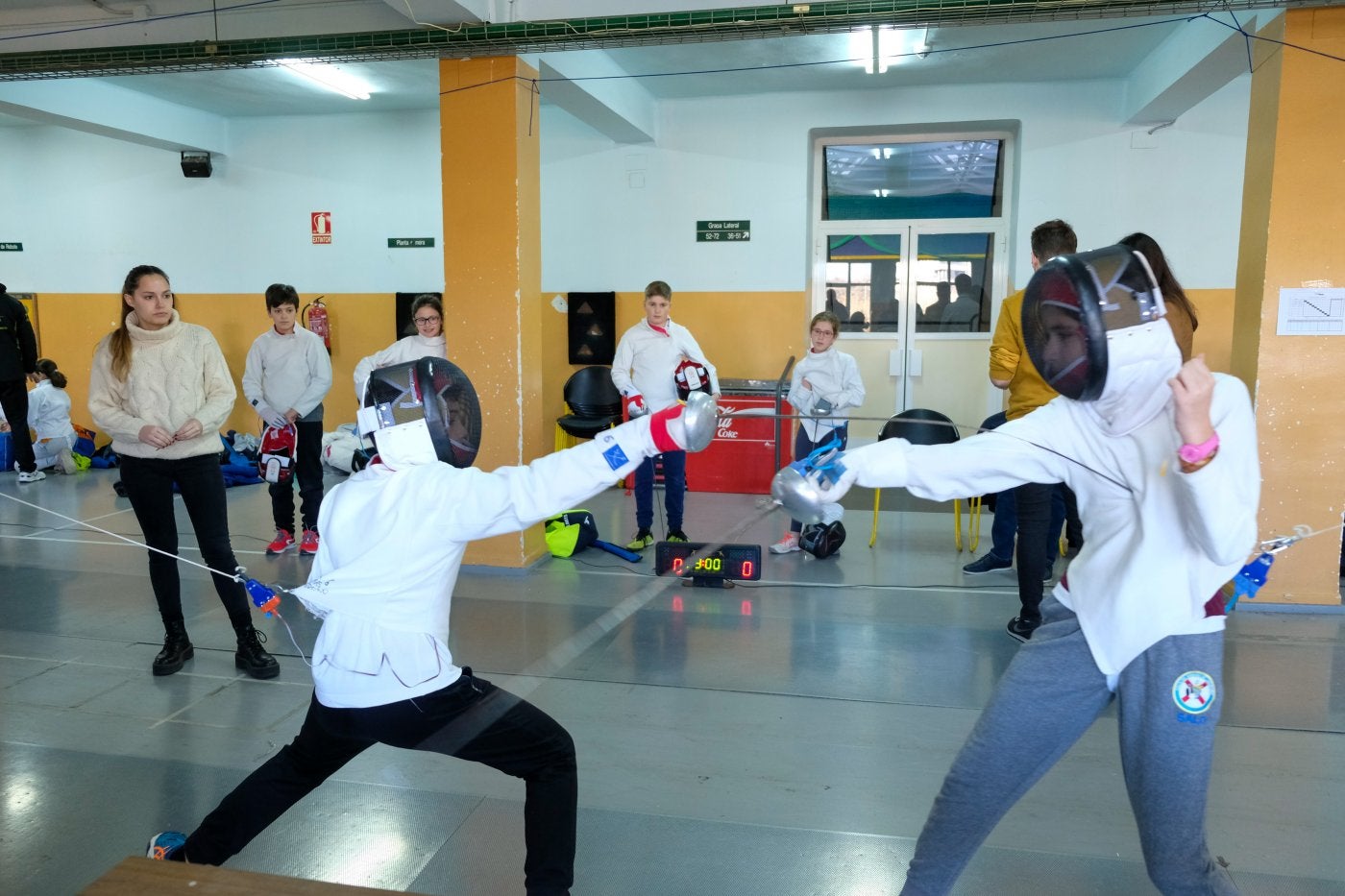 Tiradores en la galería del Adarraga. 