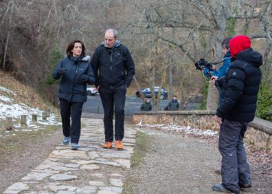 Imagen secundaria 1 - Concha Andreu y Toño del Río, durante la grabación del programa. 