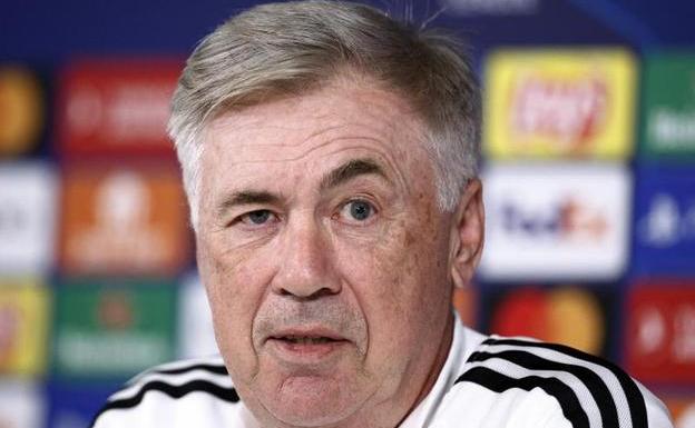 Carlo Ancelotti, durante la rueda de prensa.