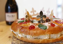 Roscón de Reyes elaborado en casa.