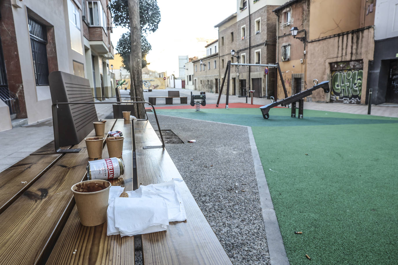 Así ha amanecido Logroño tras la celebración de Nochevieja