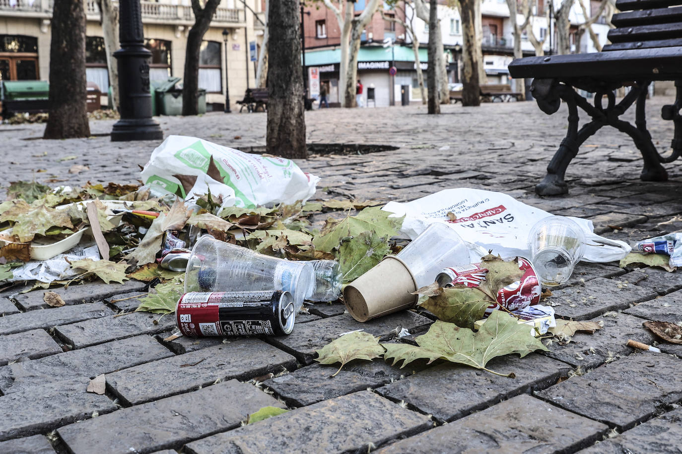 Así ha amanecido Logroño tras la celebración de Nochevieja