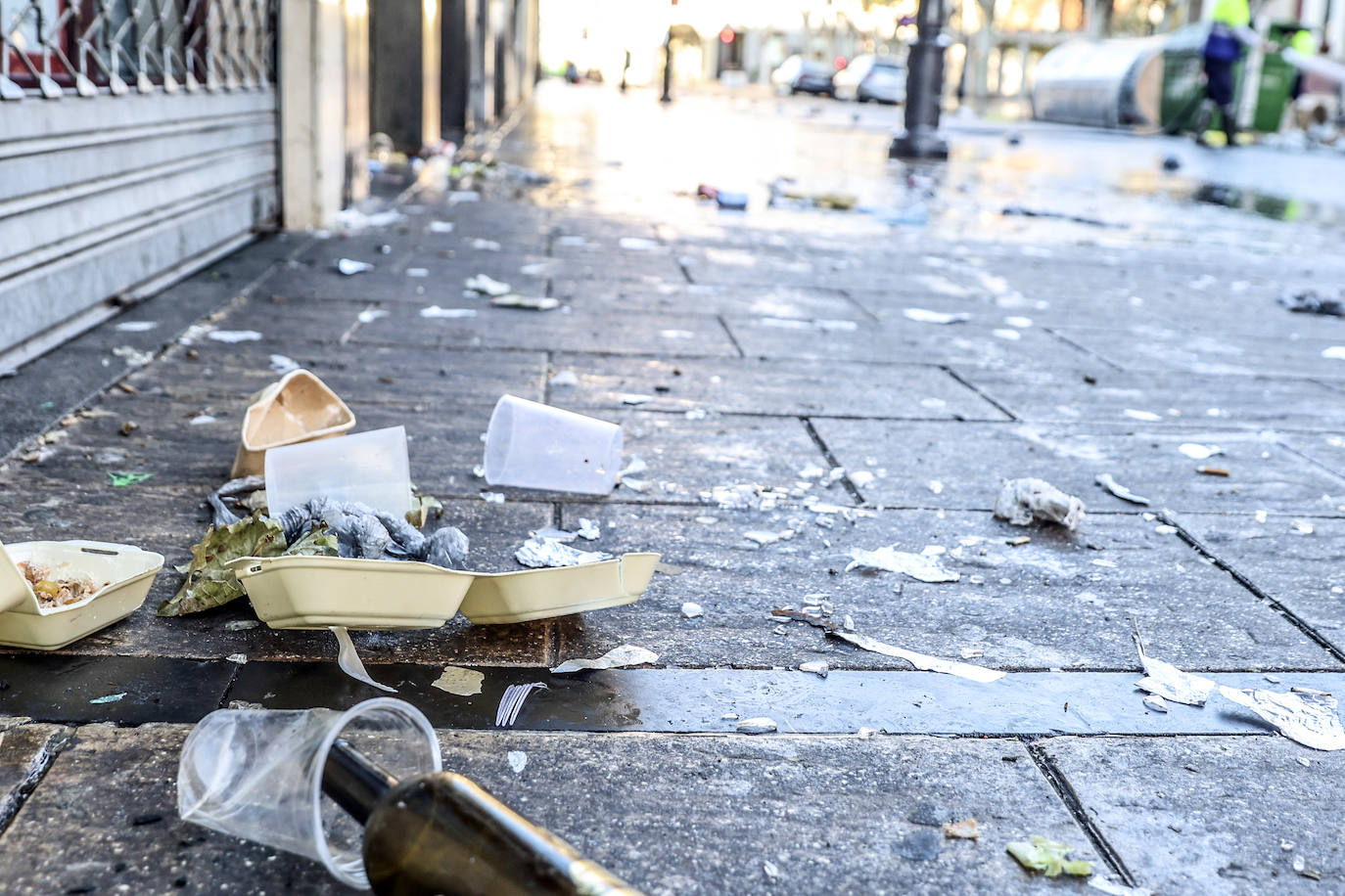 Así ha amanecido Logroño tras la celebración de Nochevieja