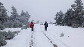 Nieve en Pazuengos el pasado fin de semana.