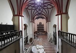 Interior de la iglesia de San Miguel de Rincón de Soto, vista desde el coro, esta semana.