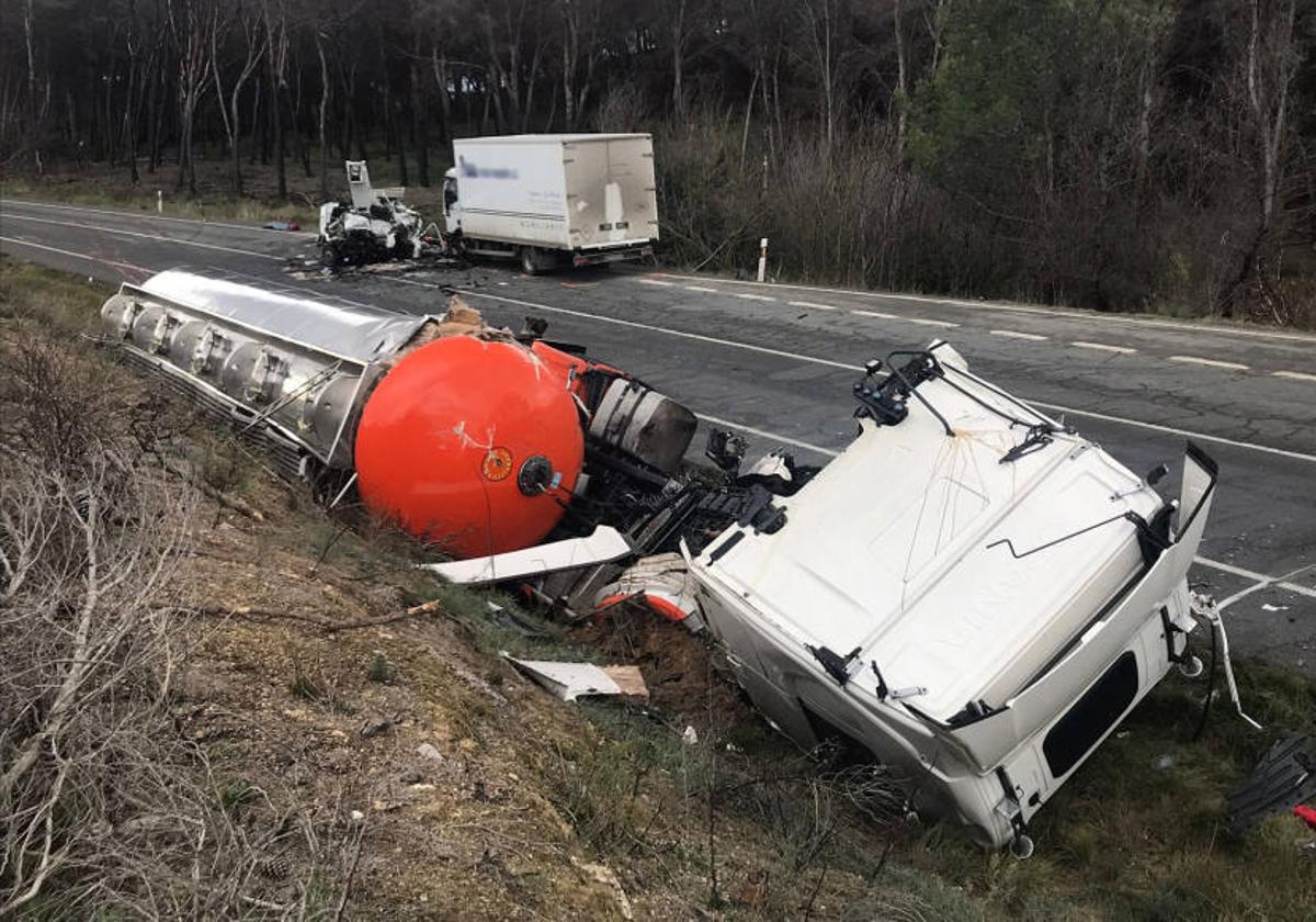 Un camión riojano, implicado en un accidente con un fallecido en Navarra