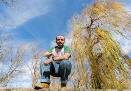 Unai Atxa, en el parque del Ebro, en Logroño.