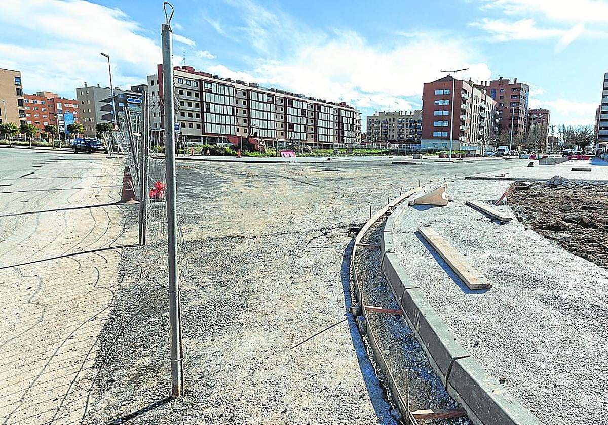 Así van las obras de prolongación de la calle Irlanda.
