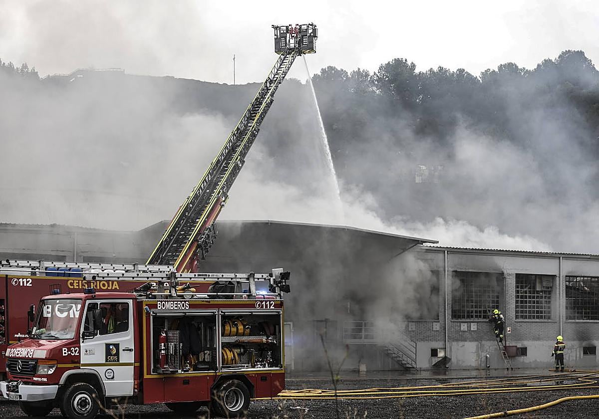 Incendio en Calzados Fal, el pasado 1 de diciembre
