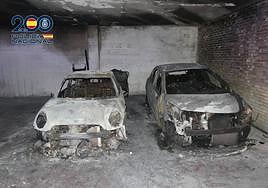 Estado en el que quedaron algunos vehículos afectados.