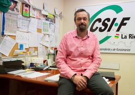 Jesús Vicente Hernández es el presidente de CSIF, el principal sindicato de los empleados públicos en La Rioja con una cuota de representación del 30%.