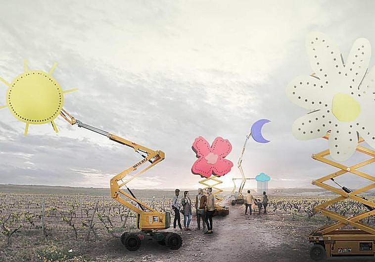 Recreación de 'Cuaderno de surcos', propuesta de JI arquitectos + Blas Antón para Viña Lanciano.