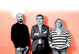 Xabier García, Enrique Medrano y Eva Sanz forman el Departamento Técnico de Diario LA RIOJA.