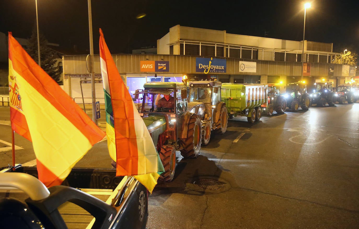 Las imágenes de los tractores en las calles de Logroño