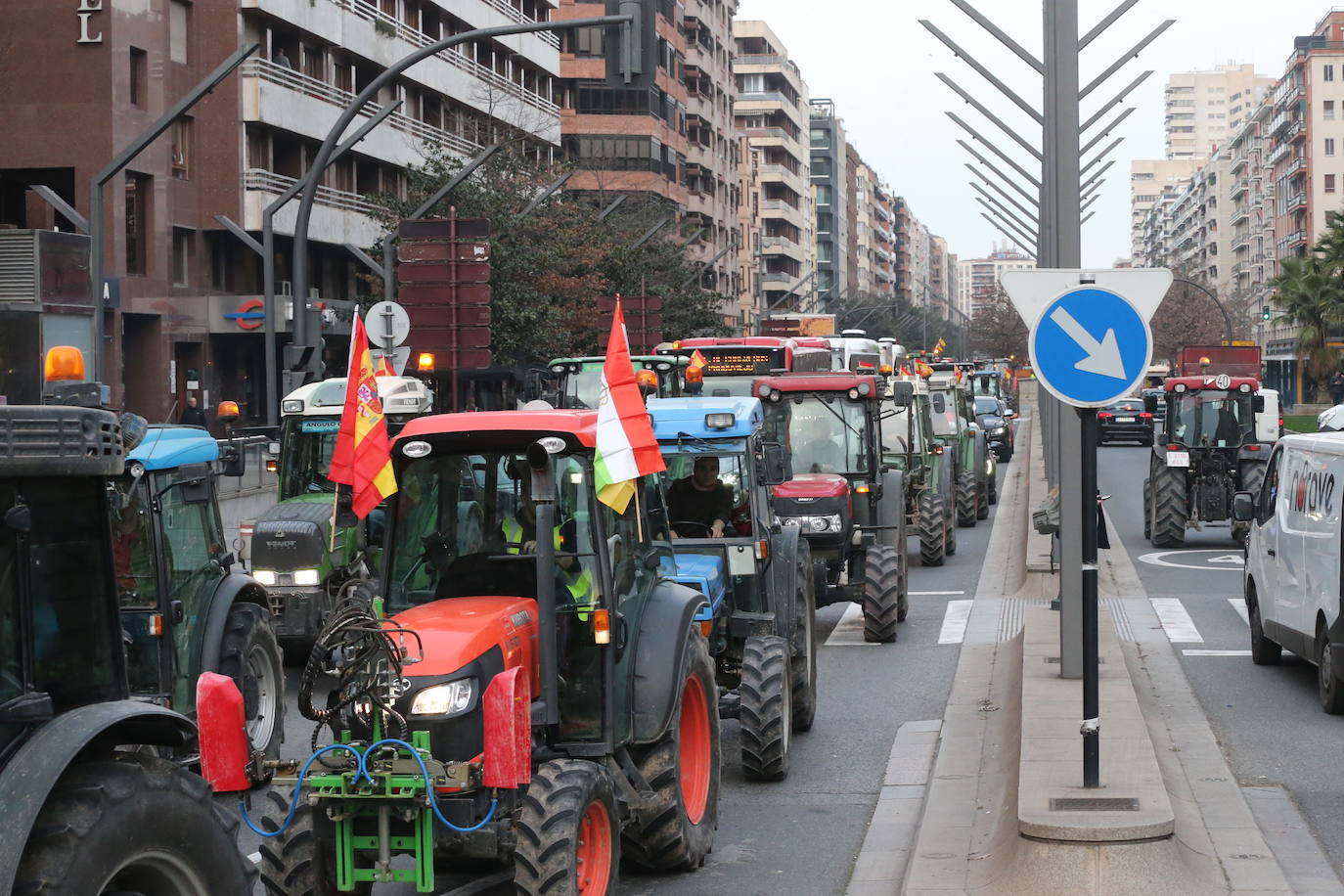 Las imágenes de los tractores en las calles de Logroño