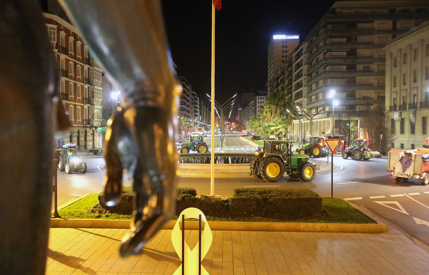 Las imágenes de los tractores en las calles de Logroño