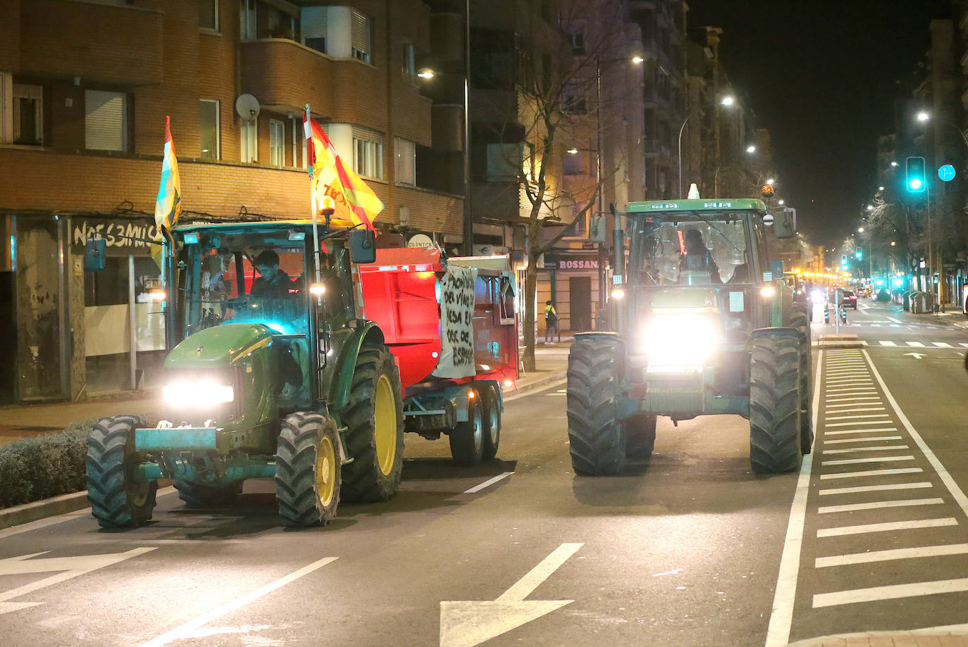 Las imágenes de los tractores en las calles de Logroño