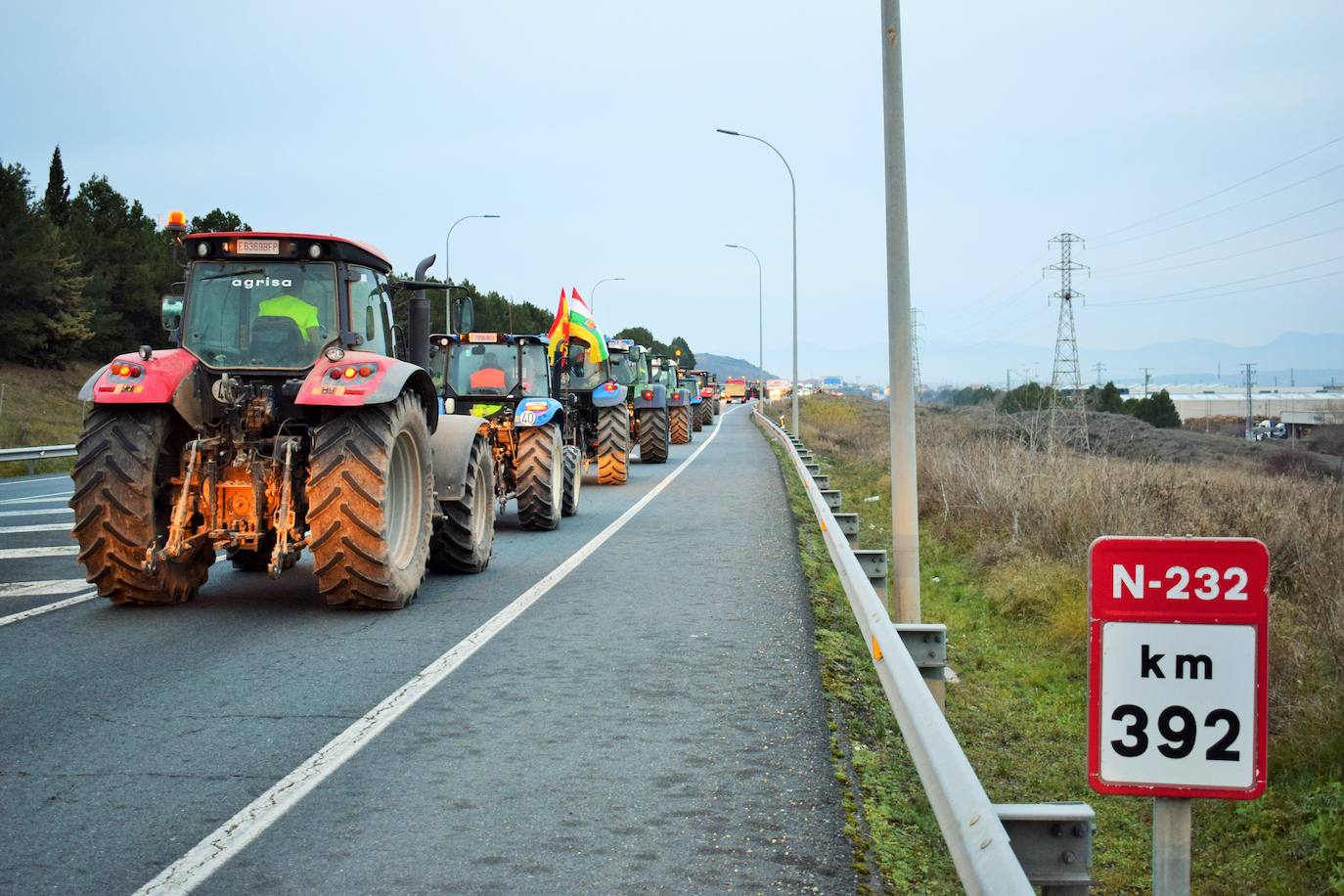 Las imágenes de los agricultores protestando en El Sequero