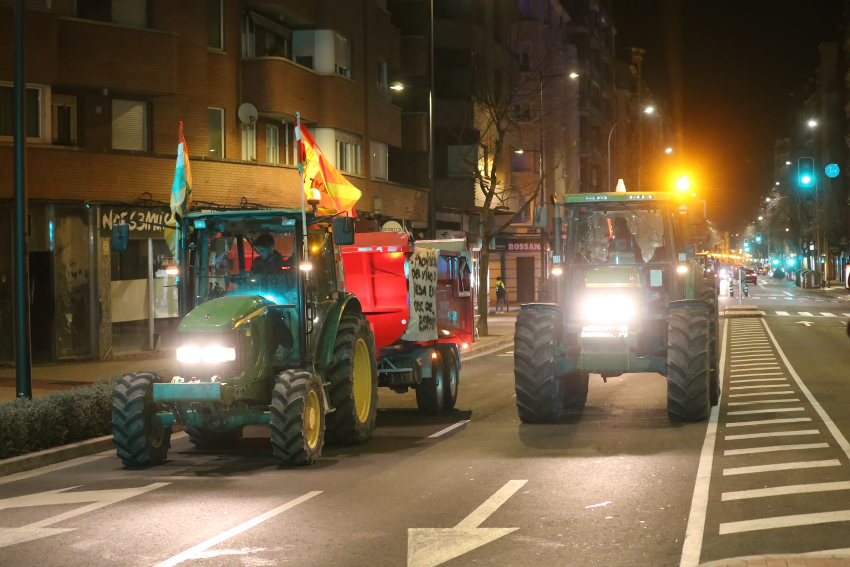 La tractorada, en las primeras horas del día