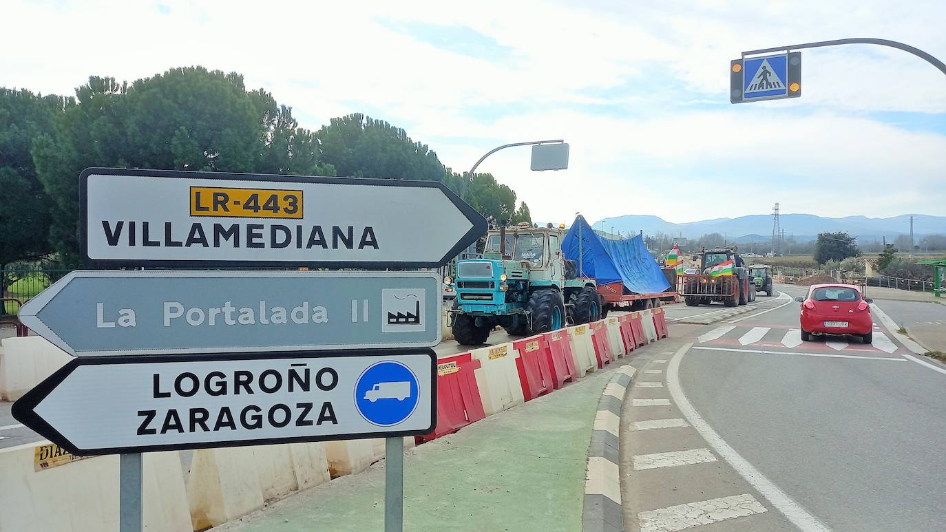 Fotos de la protesta agraria en Villamediana