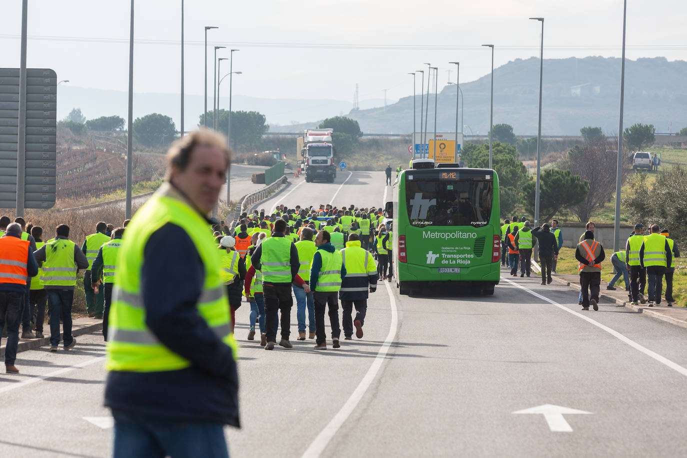 La protesta de Lentiscares, en imágenes