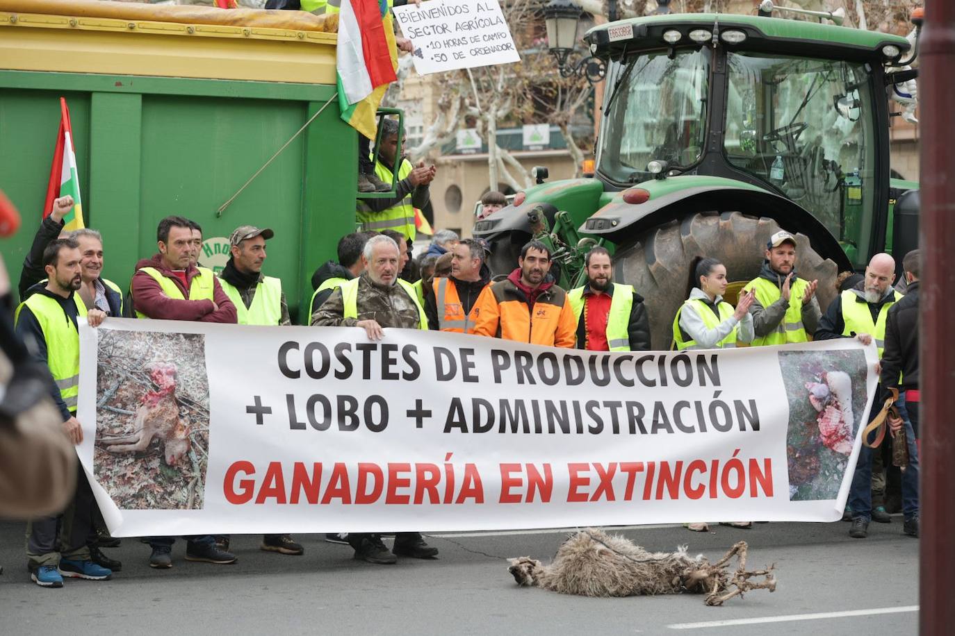 Las imágenes de la protesta en Logroño