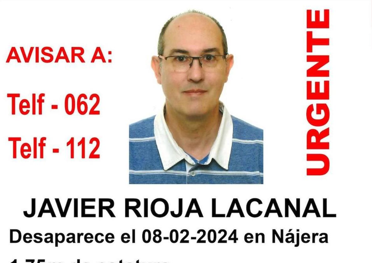 Desaparecido un hombre de 54 años en Nájera