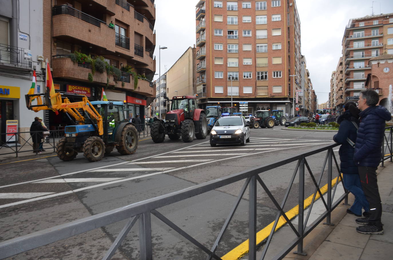 La tractorada en Calahorra de esta cuarta jornada, en imágenes